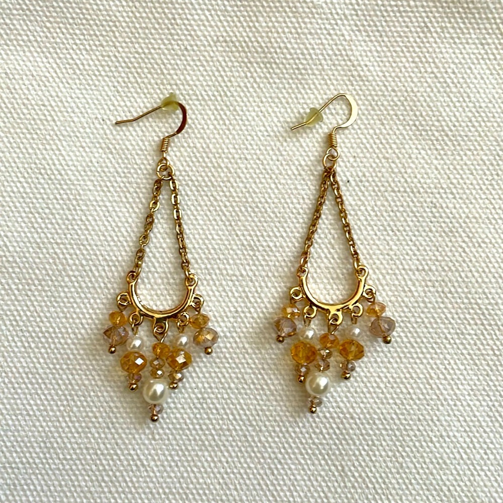 Gold earrings